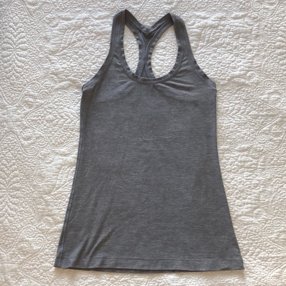 Lululemon Racerback Heather Grey Tank, Lux Fabric, Super Soft, Perfect C…